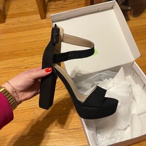 Elegant Black Platform Heels